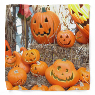 Pumpkin halloween jack o lantern orange pumpkins bandana