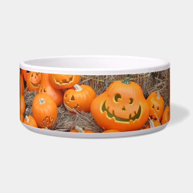 Pumpkin halloween jack o lantern orange pumpkins bowl (Front)