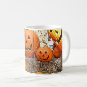 Pumpkin halloween jack o lantern orange pumpkins coffee mug