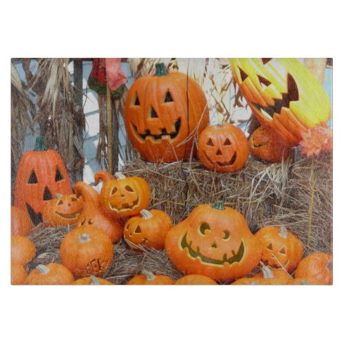 Pumpkin halloween jack o lantern orange pumpkins cutting board