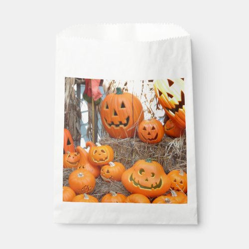 Pumpkin halloween jack o lantern orange pumpkins favor bag