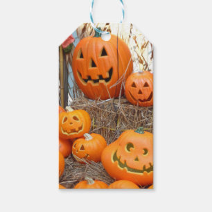 Pumpkin halloween jack o lantern orange pumpkins gift tags