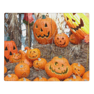 Pumpkin halloween jack o lantern orange pumpkins jigsaw puzzle