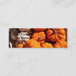 Pumpkin halloween jack o lantern orange pumpkins mini business card
