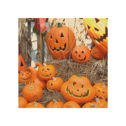 Pumpkin halloween jack o lantern orange pumpkins wood wall art