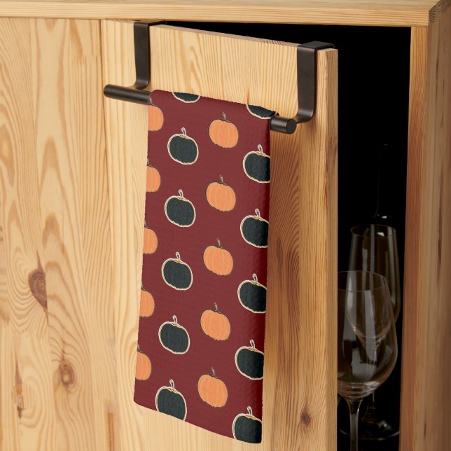 Pumpkin/Halloween  Kitchen Towel (Thirds Fold)