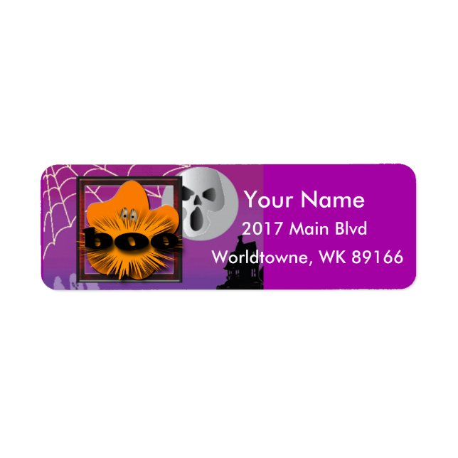 Pumpkin Halloween moon Label (Front)