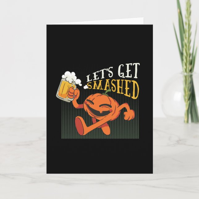 pumpkin halloween party card (Front)