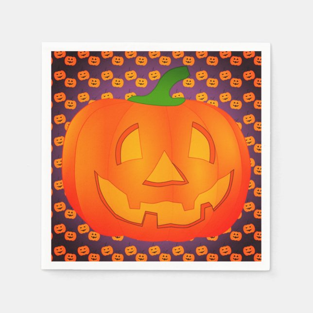 Pumpkin Halloween Party Napkins (Front)