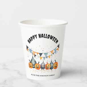Pumpkin Halloween Party Paper Cups