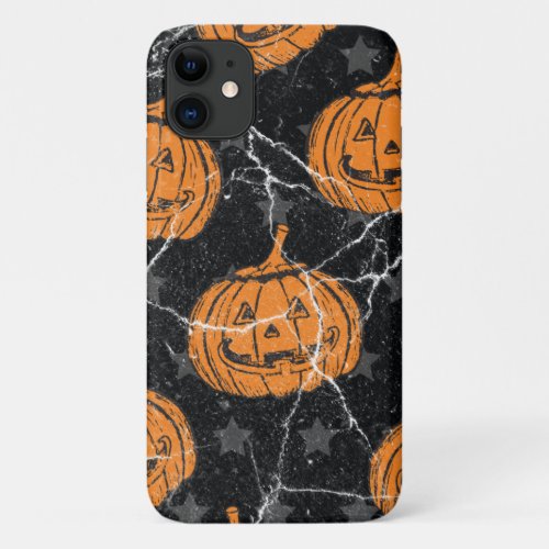 Pumpkin Halloween Pattern Vintage  iPhone 11 Case