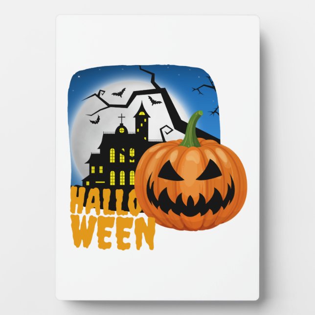 Pumpkin Halloween                                  Plaque (Front)