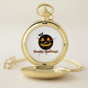 Pumpkin Halloween Pocket Watch