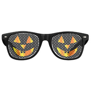 Pumpkin halloween retro sunglasses