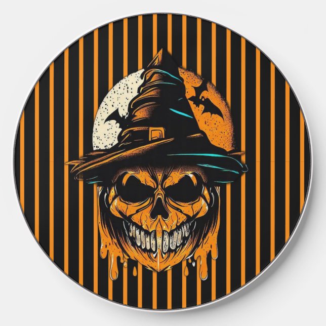 pumpkin/Halloween/skull/spooky  Wireless Charger (Front)