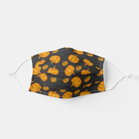 Pumpkin Halloween Thanksgiving Face Mask Masks (Front, Unfolded)