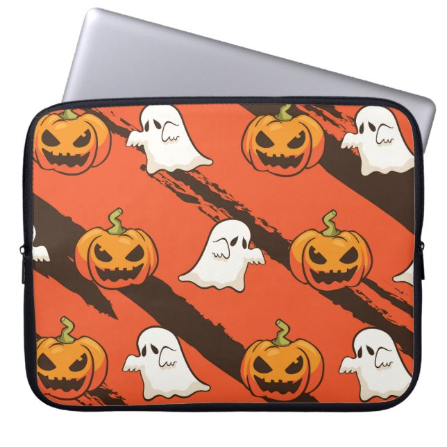Pumpkin Halloween theme, seamless pattern. Laptop Sleeve (Front)