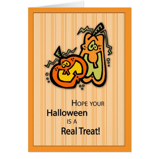Pumpkin Halloween Treat Card