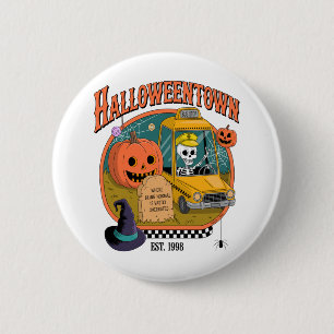 Pumpkin Halloweentown University Button