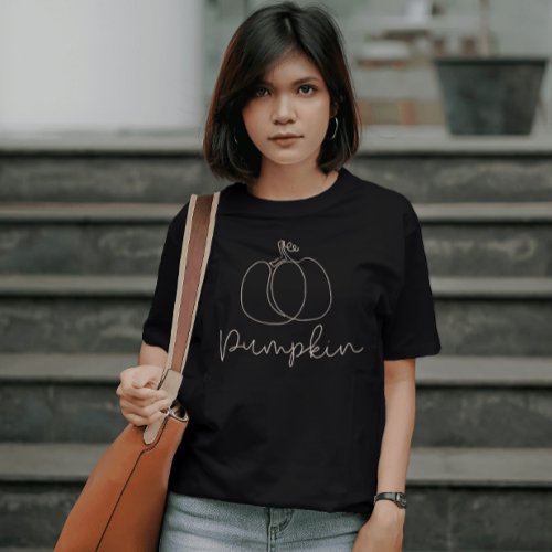 Pumpkin Hand Drawn  T_Shirt