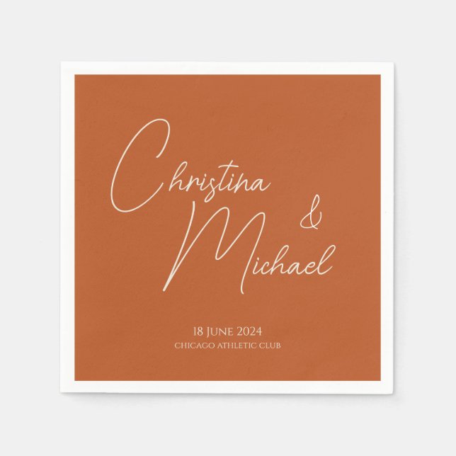 Pumpkin • Handwritten Script Napkins (Front)