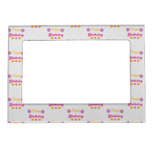 Pumpkin Happy Birthday Magnetic Frame