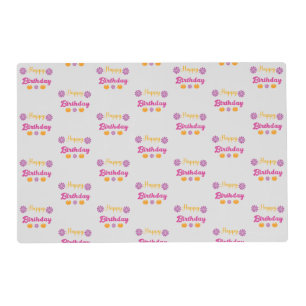 Pumpkin Happy Birthday Placemat