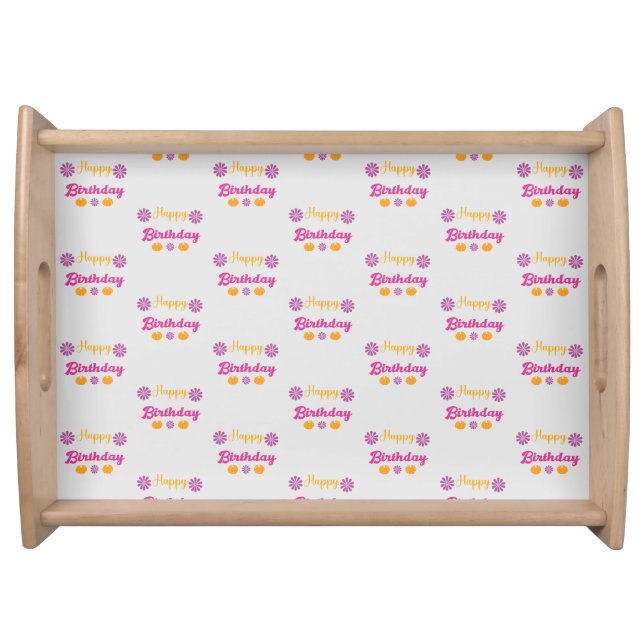 Pumpkin Happy Birthday Serving Tray (Front)