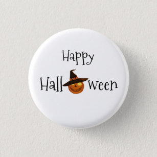  Pumpkin Happy Halloween  Button