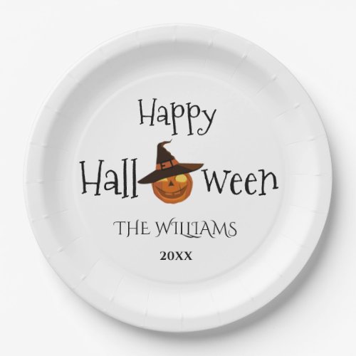  Pumpkin Happy Halloween Personalized  Paper Plates