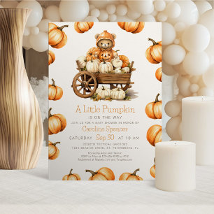 Pumpkin Harvest Autumn Baby Shower Invitation