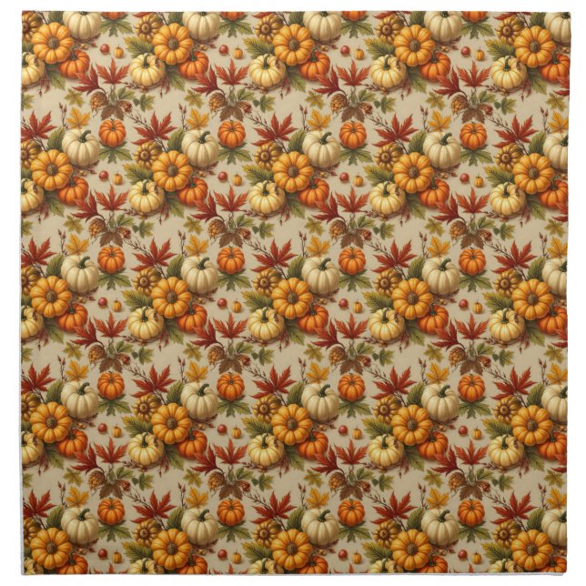 Pumpkin Harvest Cloth Napkin (Front)