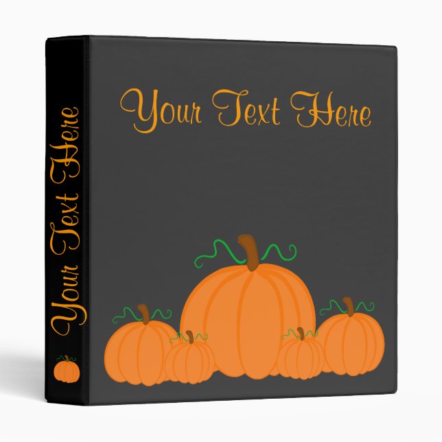Pumpkin Harvest Customizable Binder (Front/Spine)