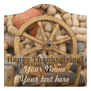 Pumpkin harvest door sign