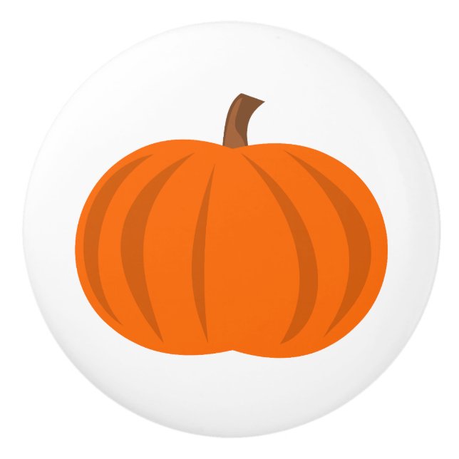 Pumpkin Harvest Fall  Ceramic Knob (Front)