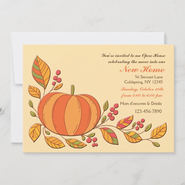Pumpkin Harvest Invitation (Front)