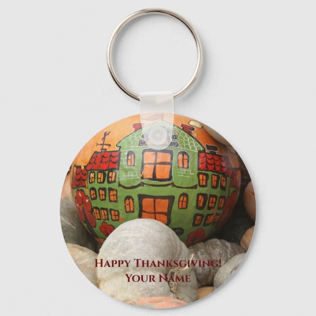 Pumpkin harvest keychain (Front)