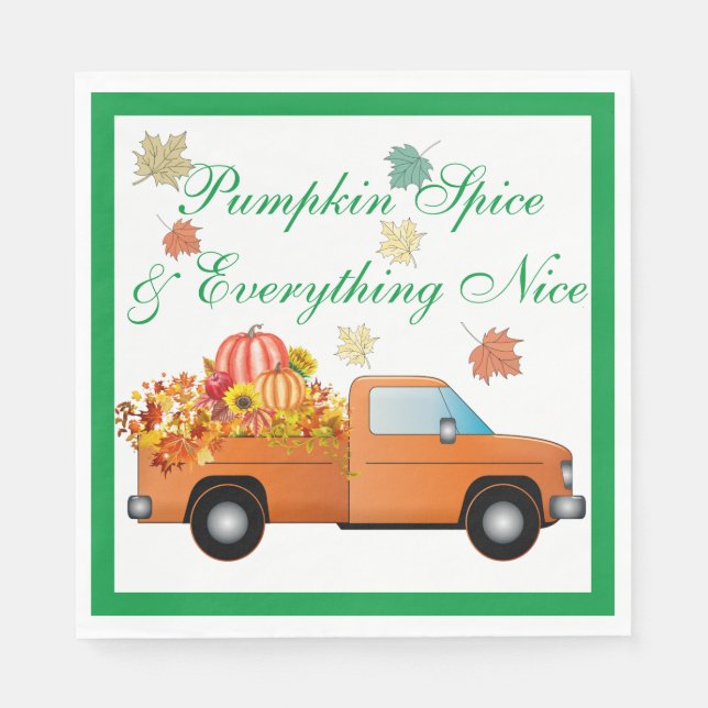 Pumpkin Harvest Napkins (Front)