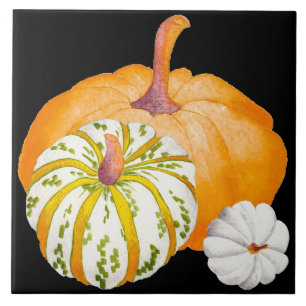 Pumpkin Harvest on a Ceramic Tile (3B)