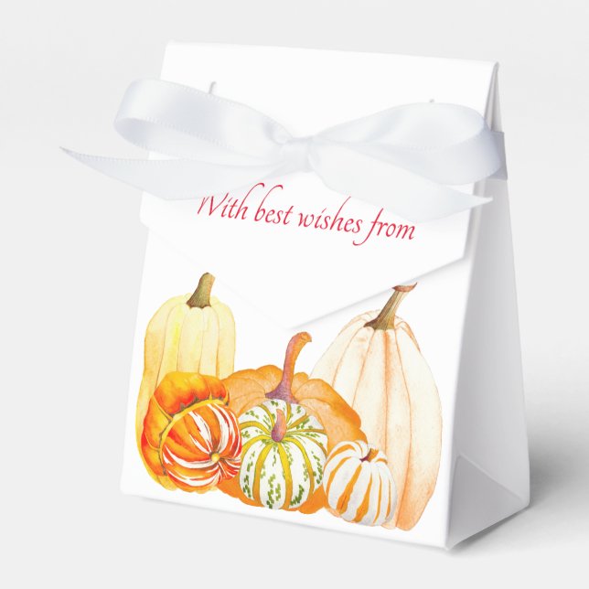 Pumpkin Harvest on a Favor Box (Front Side)