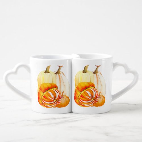 Pumpkin Harvest on a Lovers Mug Set