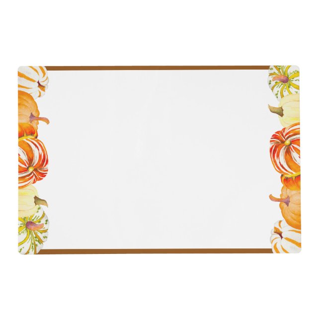 Pumpkin Harvest on a Placemat (Front)