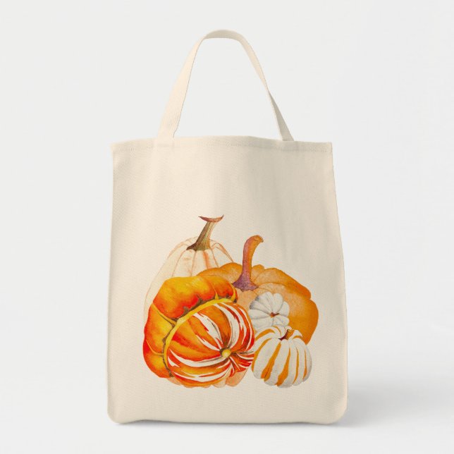 Pumpkin Harvest on a Tote Bag (10-V) (Front)
