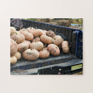 Pumpkin Harvest On Truck Autum Jigsaw Puzzle