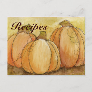 Pumpkin Harvest Recipe Card