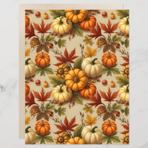 Pumpkin Harvest Scrapbook Paper