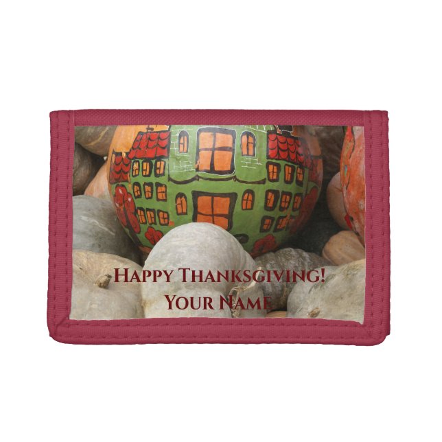 Pumpkin harvest trifold wallet (Front)