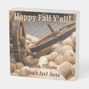 Pumpkin harvest wooden box sign