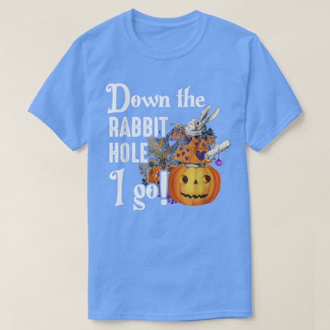Pumpkin Haunted Halloween Alice Rabbit Halloween  T-Shirt (Design Front)