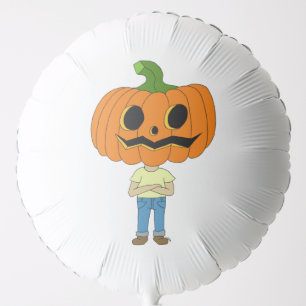 pumpkin head chibi boy balloon